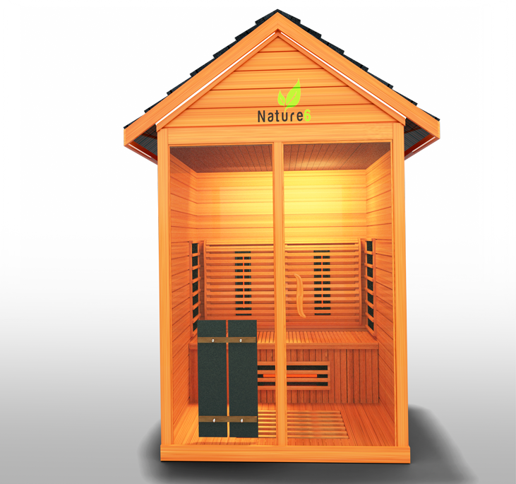  Advanced sauna featuring full-spectrum infrared heating, designed for optimal detoxification, relaxation, and enhanced wellness in your home.