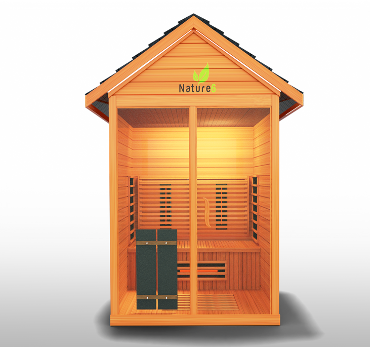  Advanced sauna featuring full-spectrum infrared heating, designed for optimal detoxification, relaxation, and enhanced wellness in your home.