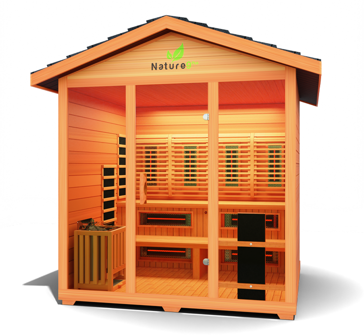 
Versatile sauna combining traditional and infrared heating technologies, designed for optimal relaxation, detoxification, and wellness in a stylish, compact design.
