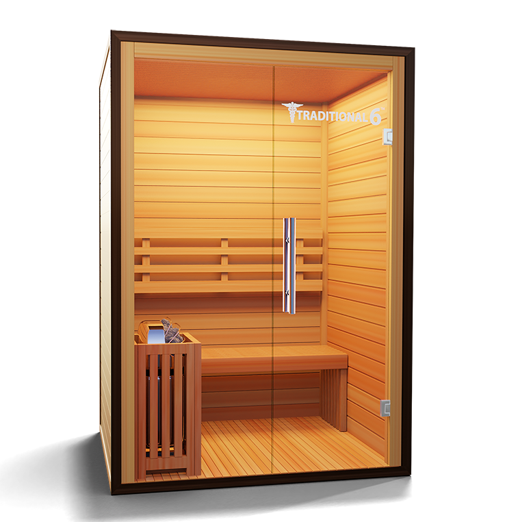 Classic Finnish sauna crafted from premium wood, offering a spacious design and authentic steam experience for ultimate relaxation and health benefits


