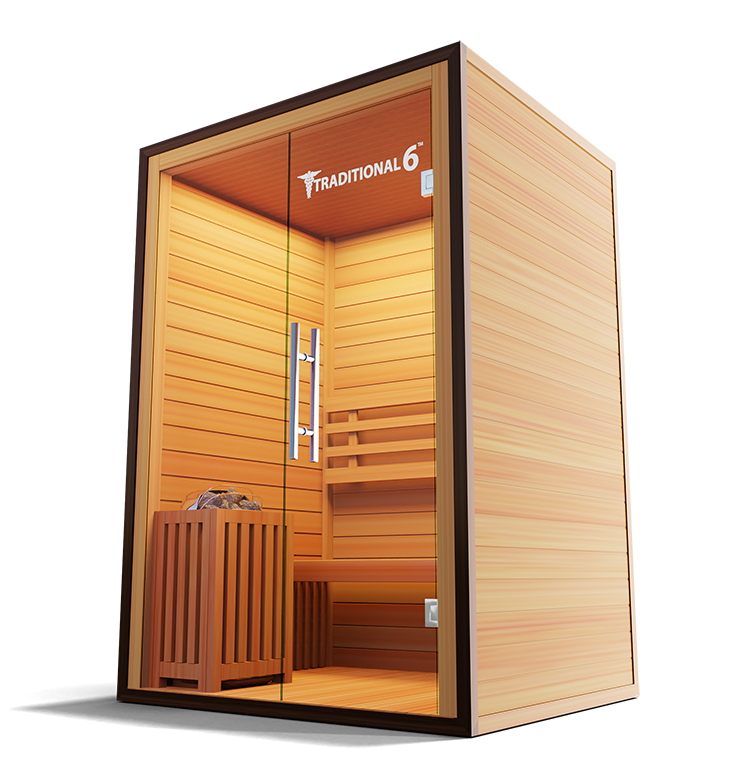 Classic Finnish sauna crafted from premium wood, offering a spacious design and authentic steam experience for ultimate relaxation and health benefits


