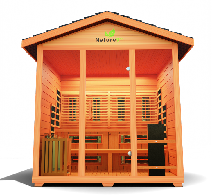 Versatile sauna combining traditional and infrared heating technologies, designed for optimal relaxation, detoxification, and wellness in a stylish, compact design.

