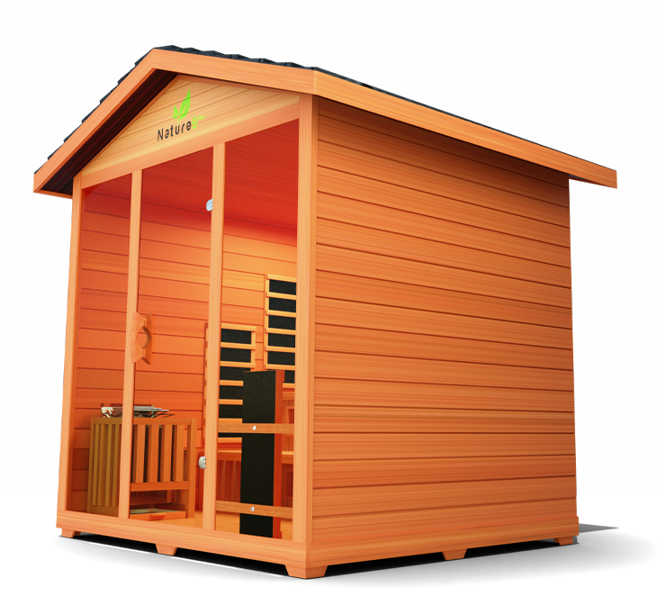 Versatile sauna combining traditional and infrared heating technologies, designed for optimal relaxation, detoxification, and wellness in a stylish, compact design.

