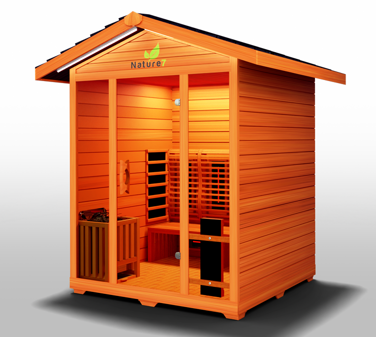  Advanced sauna featuring full-spectrum infrared heating, designed for optimal detoxification, relaxation, and enhanced wellness in your home.
