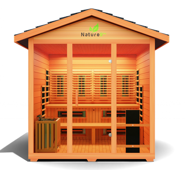 Versatile sauna combining traditional and infrared heating technologies, designed for optimal relaxation, detoxification, and wellness in a stylish, compact design.

