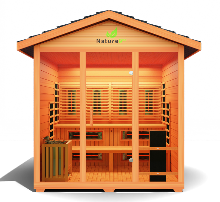 Versatile sauna combining traditional and infrared heating technologies, designed for optimal relaxation, detoxification, and wellness in a stylish, compact design.

