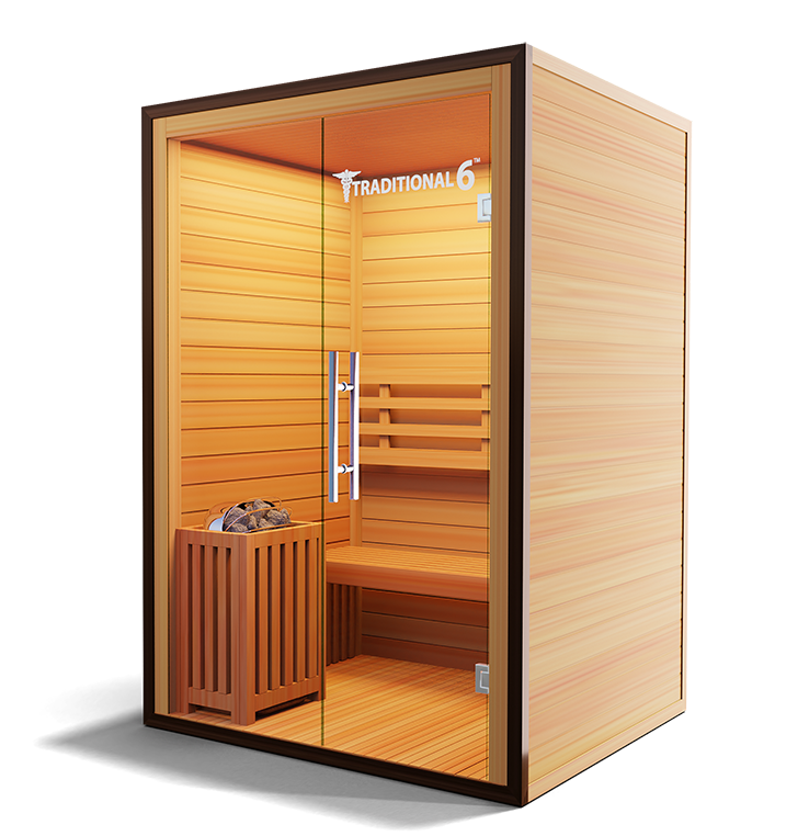 Classic Finnish sauna crafted from premium wood, offering a spacious design and authentic steam experience for ultimate relaxation and health benefits


