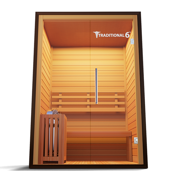 Classic Finnish sauna crafted from premium wood, offering a spacious design and authentic steam experience for ultimate relaxation and health benefits
